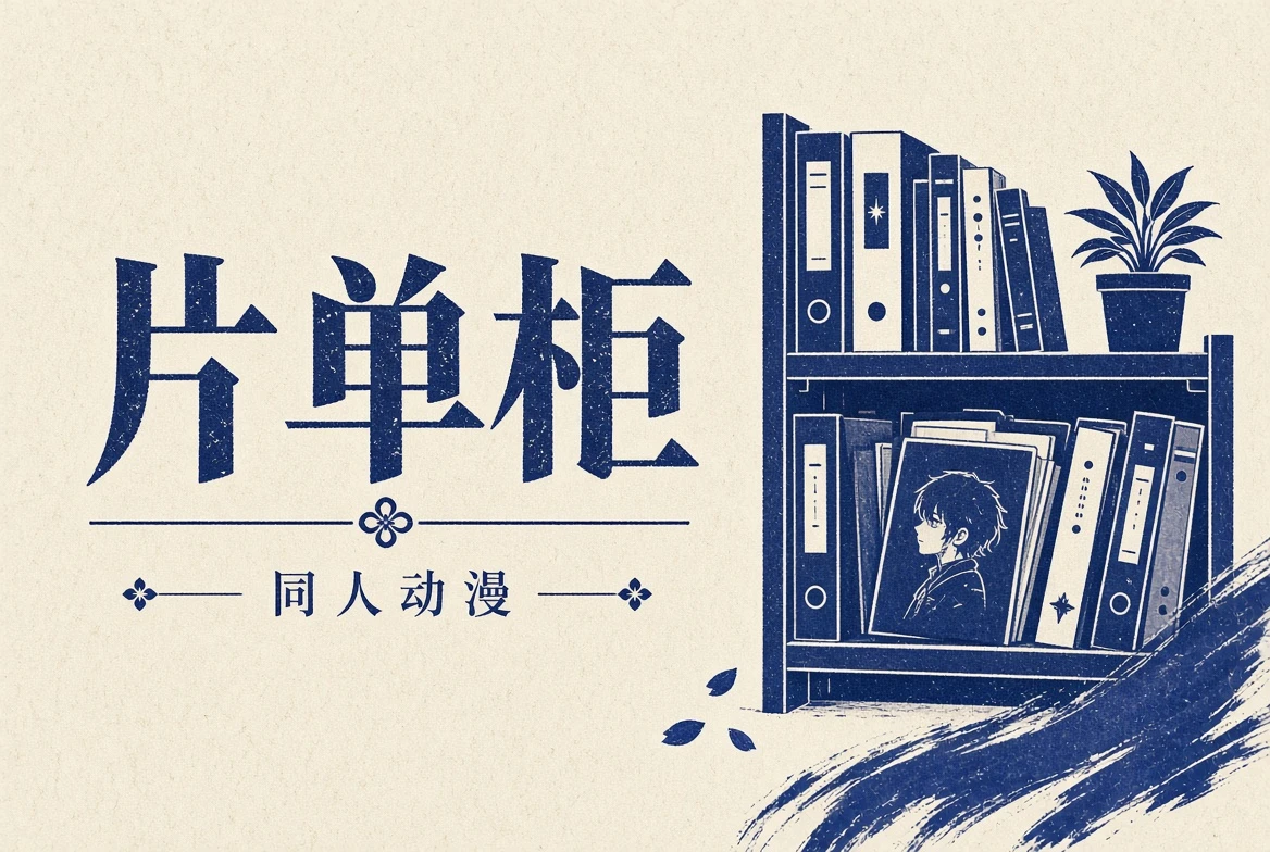 同人动漫片单柜主题陈列画面